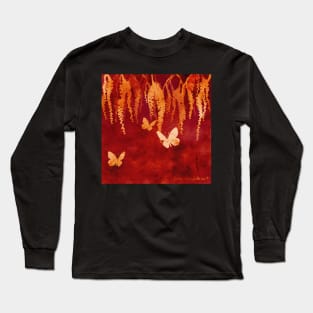 Wisteria and Butterflies Negative Painting Blaze Long Sleeve T-Shirt